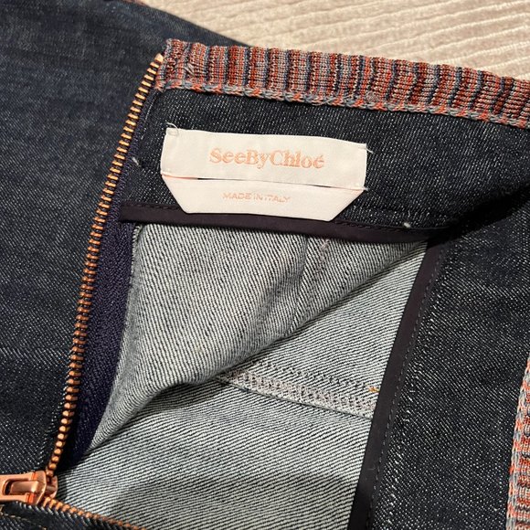 See By Chloe A-line denim miniskirt - Picture 3 of 4